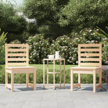 Garden Chairs 2 pcs Solid Pine Wood - Elegant Outdoor Seating