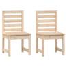 Garden Chairs 2 pcs Solid Pine Wood - Elegant Outdoor Seating