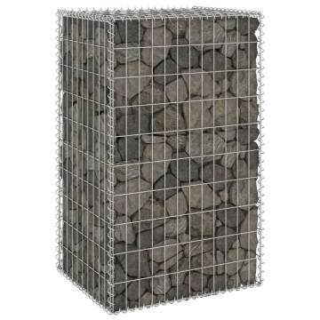 Gabion Wall with Covers - Galvanised Steel 60x50x100 cm