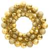 Gold Christmas Wreath 45 cm - Festive & Shatterproof Decor