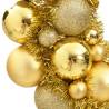 Gold Christmas Wreath 45 cm - Festive & Shatterproof Decor