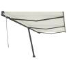 Freestanding Manual Retractable Awning 600x300 cm - Cream