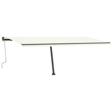 Freestanding Manual Retractable Awning 600x300 cm - Cream