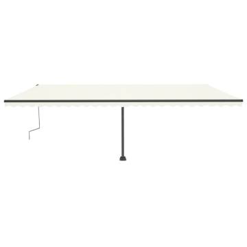 Freestanding Manual Retractable Awning 600x300 cm - Cream