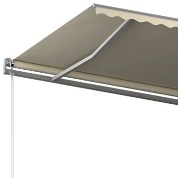 Freestanding Manual Retractable Awning 600x300 cm - Cream