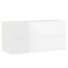 High Gloss White Sink Cabinet with Built-in Basin | HipoMarket