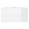 High Gloss White Sink Cabinet with Built-in Basin | HipoMarket