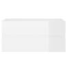 High Gloss White Sink Cabinet with Built-in Basin | HipoMarket