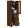 Stylish Highboard Brown Oak - 69.5x34x180 cm | Hipomarket