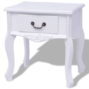 Stylish White Bedside Cabinet - MDF Nightstand | HipoMarket