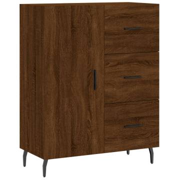 Stylish Highboard Brown Oak - 69.5x34x180 cm | Hipomarket