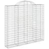 Arched Gabion Baskets - 7 pcs Galvanised Iron | HipoMarket