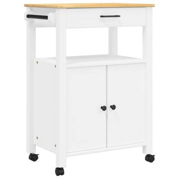 Kitchen Trolley MONZA - Solid Pine Wood - 60x40x90 cm