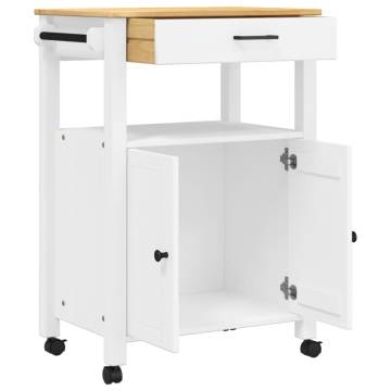 Kitchen Trolley MONZA - Solid Pine Wood - 60x40x90 cm