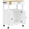 Kitchen Trolley MONZA - Solid Pine Wood - 60x40x90 cm