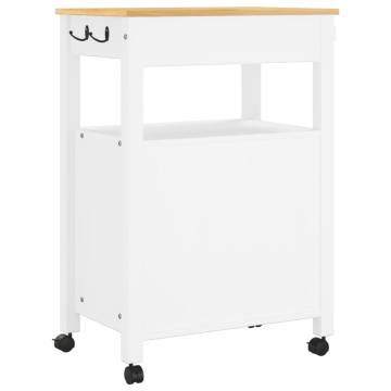 Kitchen Trolley MONZA - Solid Pine Wood - 60x40x90 cm