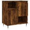 Stylish 2 pcs Smoked Oak Engineered Wood Sideboards