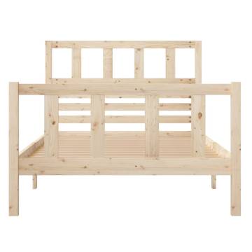 Solid Wood Bed Frame 100x200 cm - Timeless Design | HipoMarket