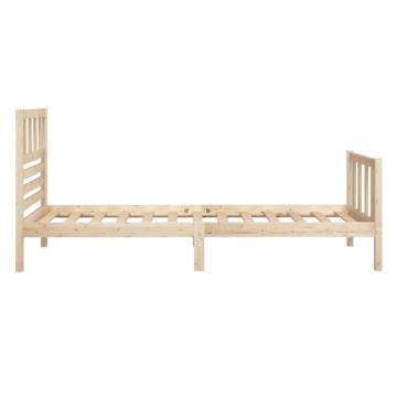 Solid Wood Bed Frame 100x200 cm - Timeless Design | HipoMarket