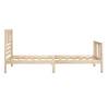 Solid Wood Bed Frame 100x200 cm - Timeless Design | HipoMarket