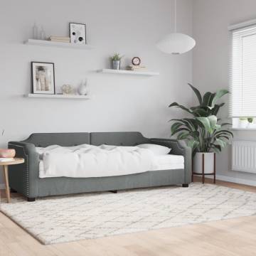 Versatile Daybed with Mattress - Dark Grey 90x190 cm