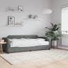 Daybed with Mattress Dark Grey 90x190 cm Fabric Colour dark grey Model with mattress 