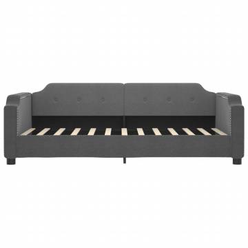 Versatile Daybed with Mattress - Dark Grey 90x190 cm