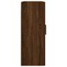 Elegant Brown Oak Wall Mounted Cabinets - 2 pcs | HipoMarket