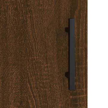 Elegant Brown Oak Wall Mounted Cabinets - 2 pcs | HipoMarket