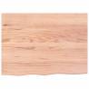 Light Brown Solid Wood Bathroom Countertop - 80x60 cm