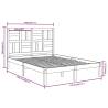 Solid Wood Bed Frame 140x200 cm - Modern & Sturdy Design