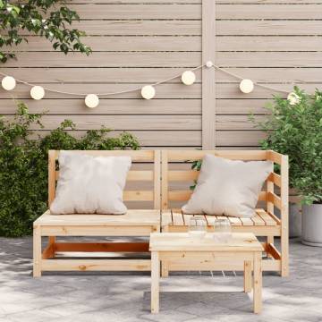 Garden Sofa 2-Seater Solid Wood Pine | Hipomarket UK