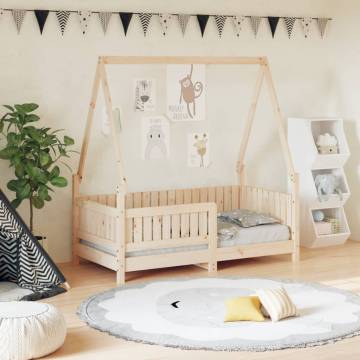 Kids Bed Frame 70x140 cm - Solid Wood Pine | HipoMarket