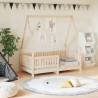 Kids Bed Frame 70x140 cm Solid Wood Pine Colour natural Size 70 x 140 cm 