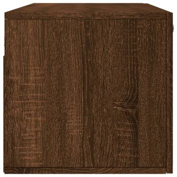 Brown Oak Wall Cabinet 100x36.5x35 cm - Stylish Storage Solution