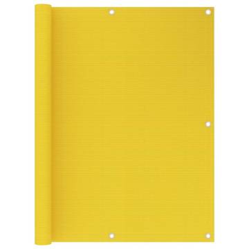 Yellow HDPE Balcony Screen 120x300 cm - Privacy & Shade