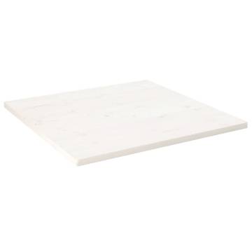 Table Top White 90x90 cm - Solid Pine Wood Square Design