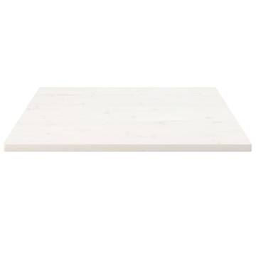 Table Top White 90x90 cm - Solid Pine Wood Square Design