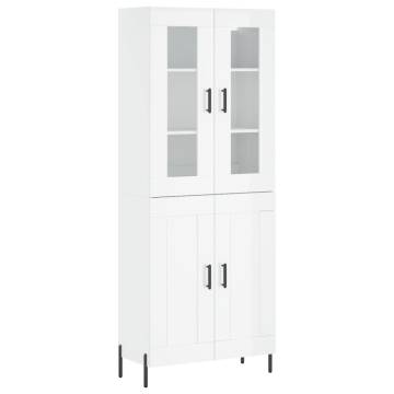 Highboard High Gloss White - Stylish Storage Solution