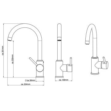 SCHÜTTE CASALLA Low Pressure Sink Mixer - Chrome Finish