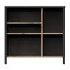 FMD Dresser with 5 Open Compartments - Artisan Oak & Steel Dark