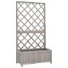 Garden Trellis Planter Grey 70x30x135 cm Solid Firwood Colour grey Size 70 x 30 x 135 cm Quantity in Package 1 