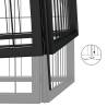 32-Panel Dog Playpen Black - Durable Powder-Coated Steel