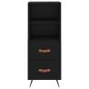 Stylish Highboard Black 34.5x34x180 cm | Engineered Wood