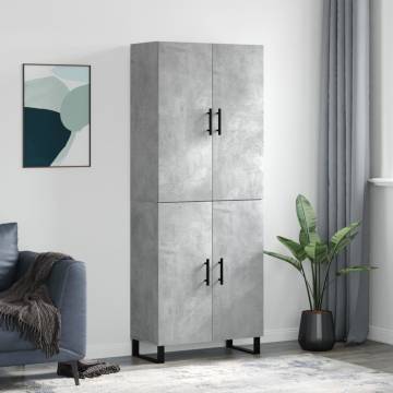 Highboard Concrete Grey - Stylish Engineered Wood Storage