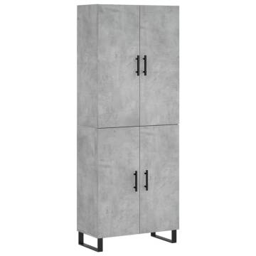 Highboard Concrete Grey - Stylish Engineered Wood Storage