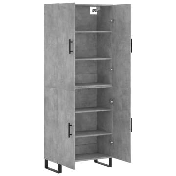 Highboard Concrete Grey - Stylish Engineered Wood Storage