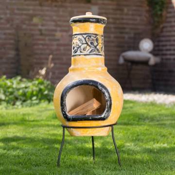 RedFire Soledad Clay Fireplace - Yellow/Black | Hipomarket