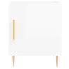 Stylish Bedside Cabinets - High Gloss White - 2 pcs - 40x40x50 cm