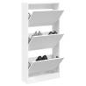 Shoe Cabinet White 60x21x125.5 cm Engineered Wood Colour white Size 60 x 21 x 125.5 cm Quantity in Package 1 Number of 